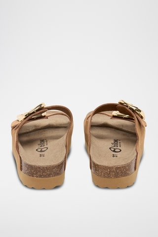 Mules en cuir - Orange