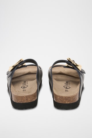 Mules en cuir - Noir