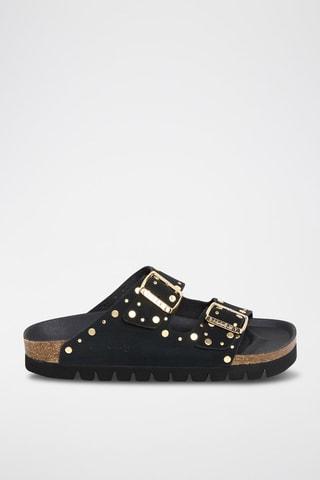 Mules en cuir - Noir