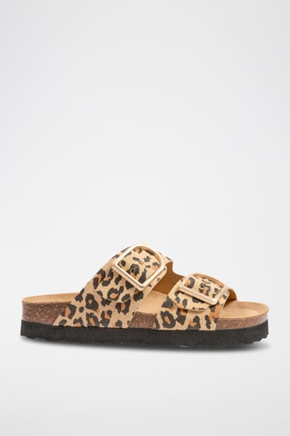 Sandales plateformes en nubuck - Marron