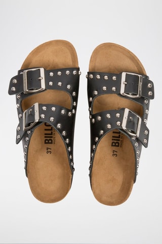 Sandales plateformes en cuir - Noir