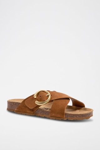 Mules en nubuck - Camel