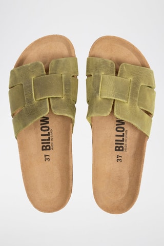 Mules en nubuck - Vert d’eau