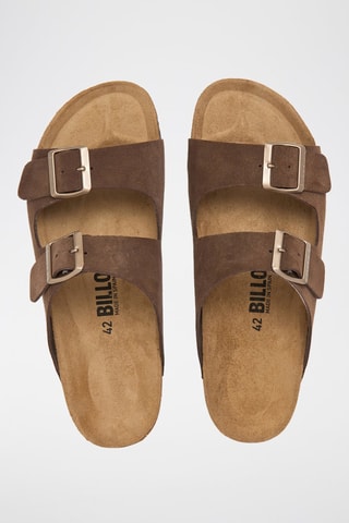 Mules en nubuck - Marron