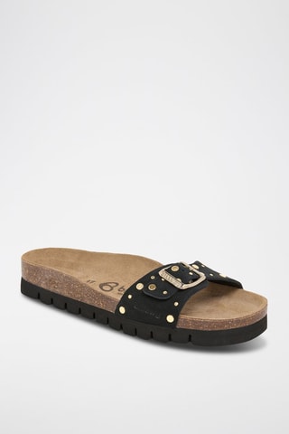 Mules en nubuck - Noir