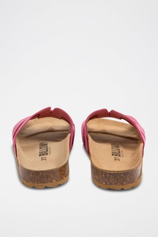 Mules en nubuck - Fuchsia