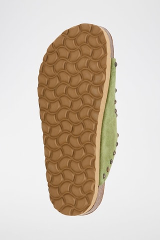 Mules en nubuck - Vert