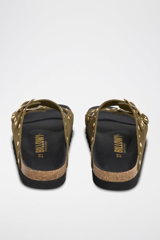 Mules en cuir - Kaki