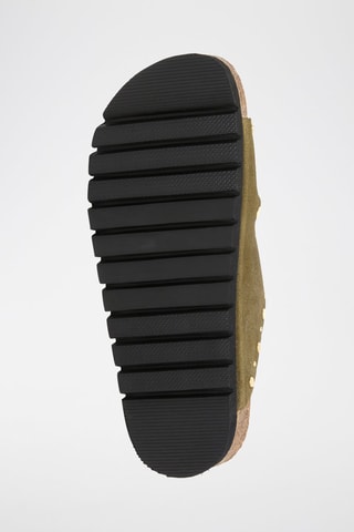 Mules en cuir - Kaki