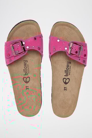 Mules en nubuck - Fuchsia