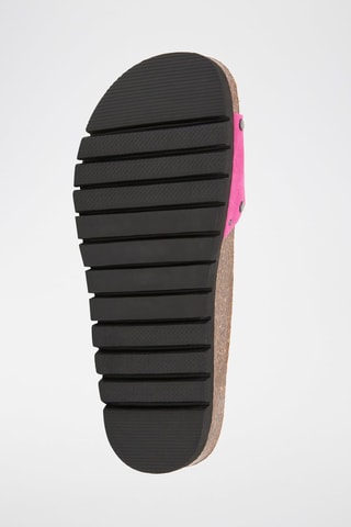 Mules en nubuck - Fuchsia