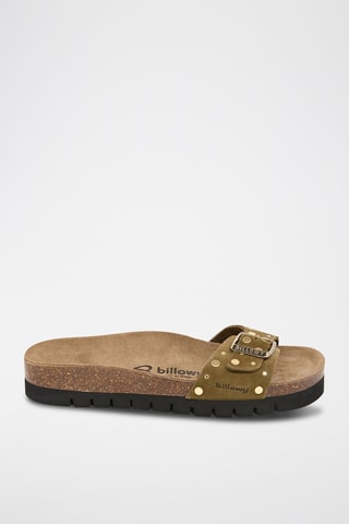 Mules en nubuck - Kaki