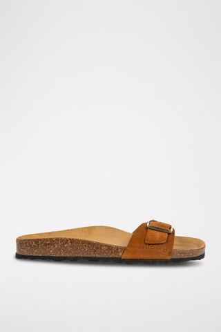 Mules en nubuck Rosso - Camel