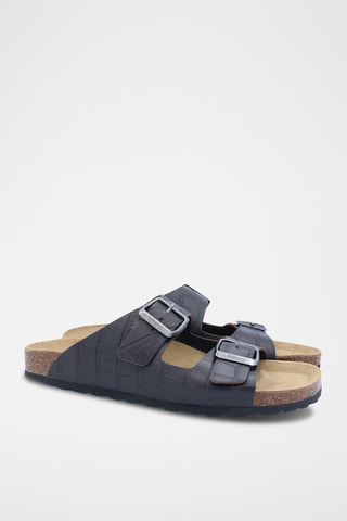 Mules en cuir Rosso - Marron foncé