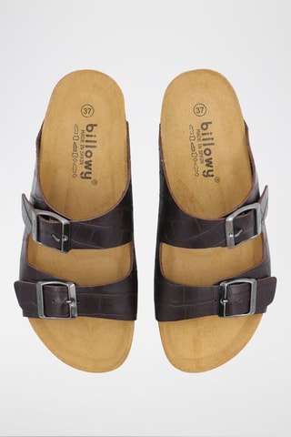 Mules en cuir Rosso - Marron foncé