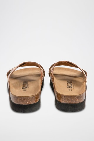 Sandales plateformes en cuir - Camel