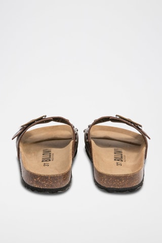 Mules en cuir - Marron 