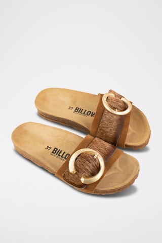 Mules en cuir - Camel