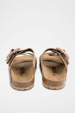 Mules en nubuck - Marron