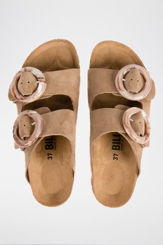 Mules en nubuck - Marron