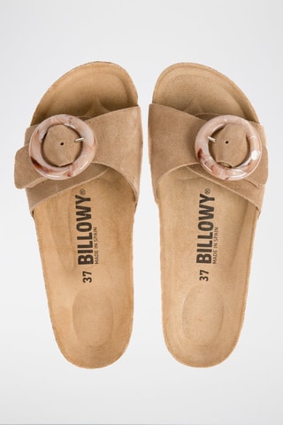 Mules en nubuck - Marron