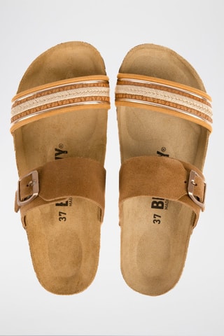 Mules en nubuck - Marron