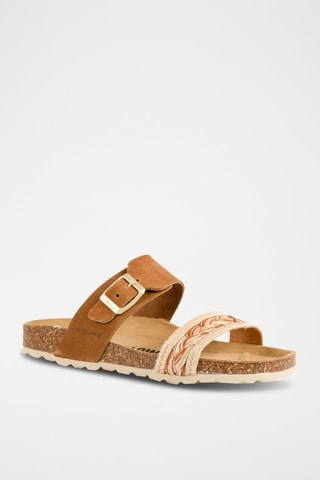 Mules en nubuck - Marron foncé