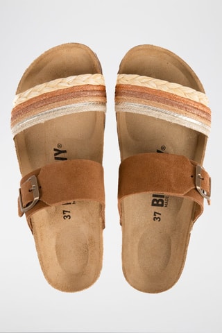 Mules en nubuck - Marron foncé