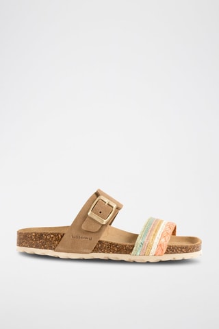 Mules en nubuck - Marron clair