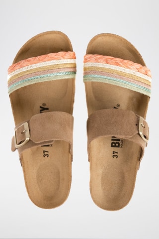 Mules en nubuck - Marron clair