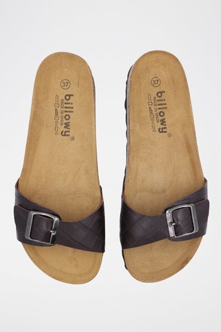 Mules en cuir Rosso - Marron foncé