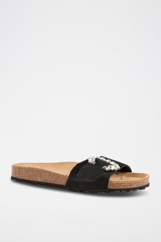 Mules en nubuck Rosso - Noir