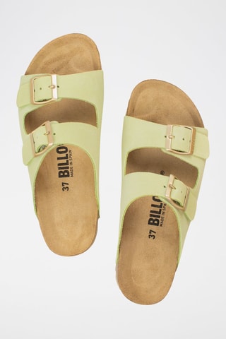 Mules en nubuck - Vert d’eau