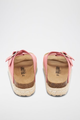 Mules plateformes en nubuck - Rose