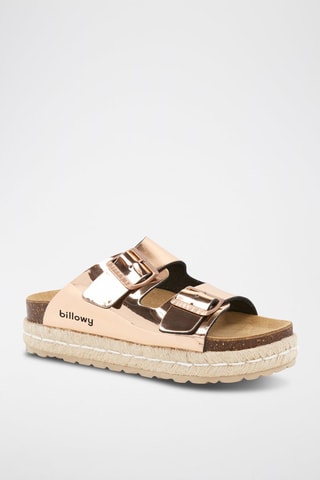 Mules plateformes - Saumon