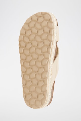 Mules plateformes en cuir - Doré