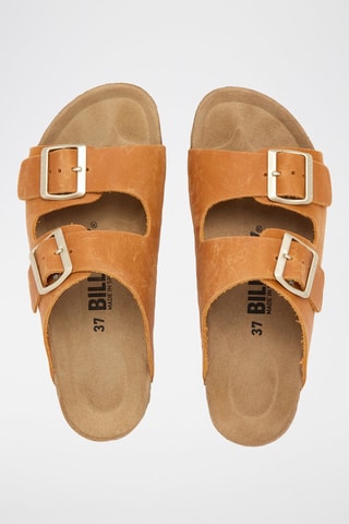 Mules en cuir - Orange