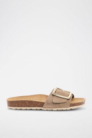 Mules en nubuck - Marron