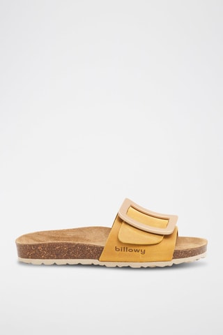 Mules en nubuck - Jaune