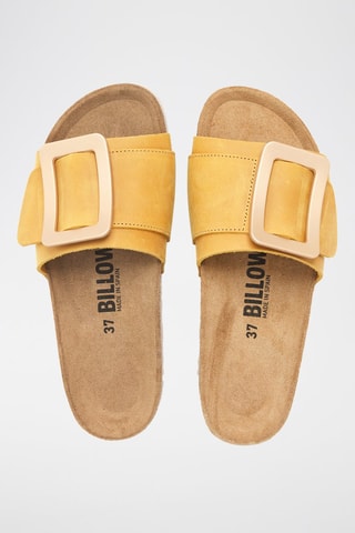 Mules en nubuck - Jaune