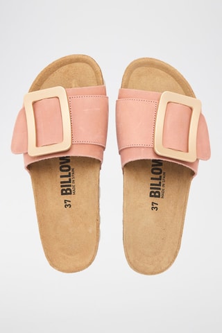 Mules en nubuck - Saumon