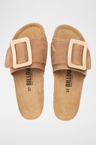 Mules en nubuck - Marron