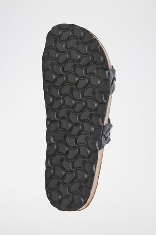 Mules en cuir - Noir 