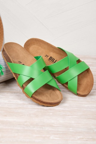 Mules en cuir - Vert