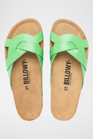 Mules en cuir - Vert