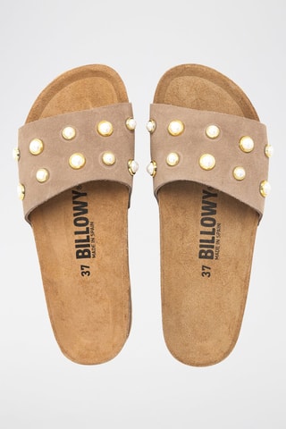 Mules en nubuck - Marron