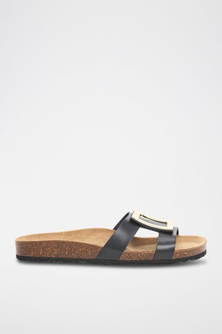 Mules en cuir - Noir