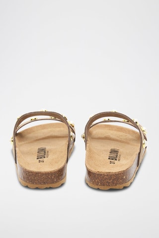 Mules en nubuck - Marron clair