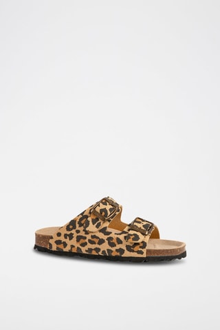 Mules - Marron et beige