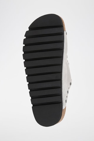 Mules en cuir - Gris